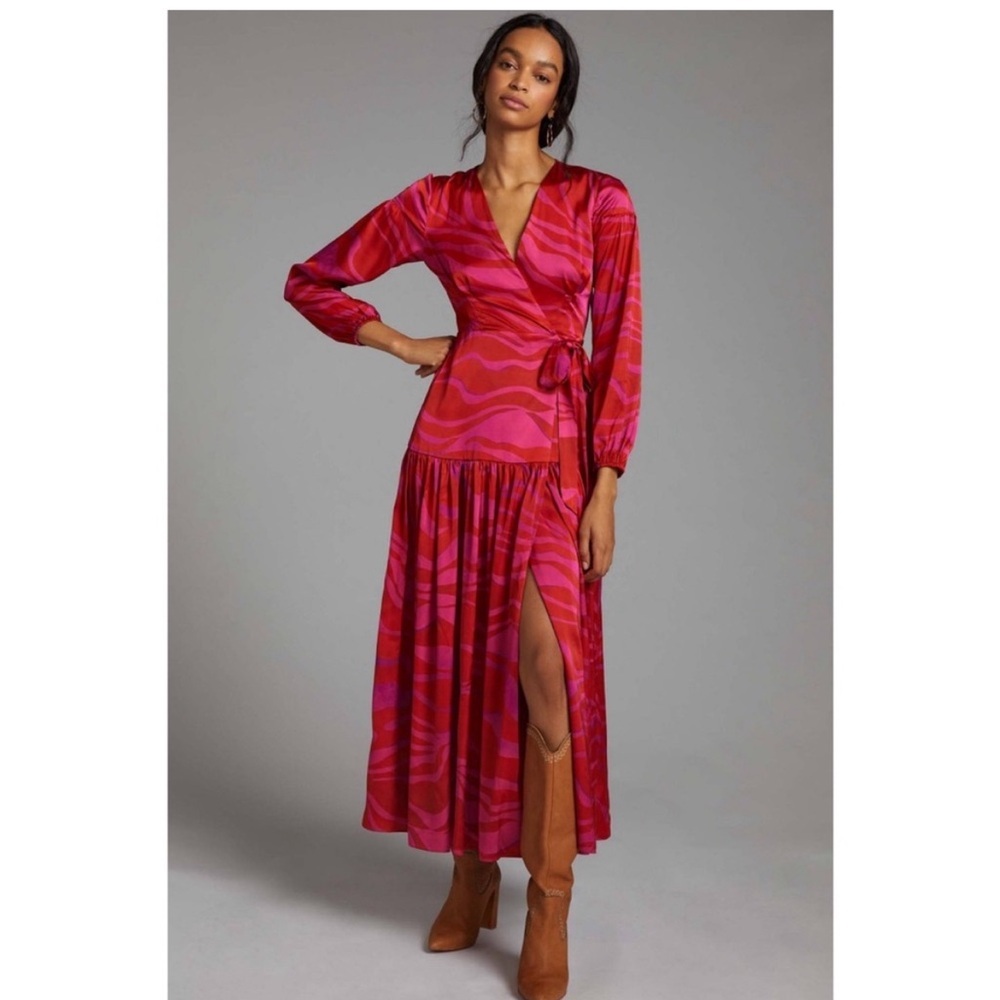 Anthropologie x Hutch Ciara Zebra-Striped‎ Maxi Dress $297 Small